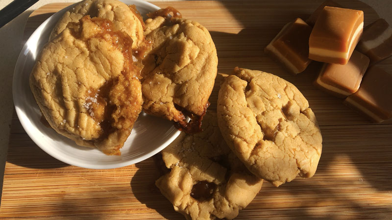 Boy Bakes Treats - Caramel Cookies