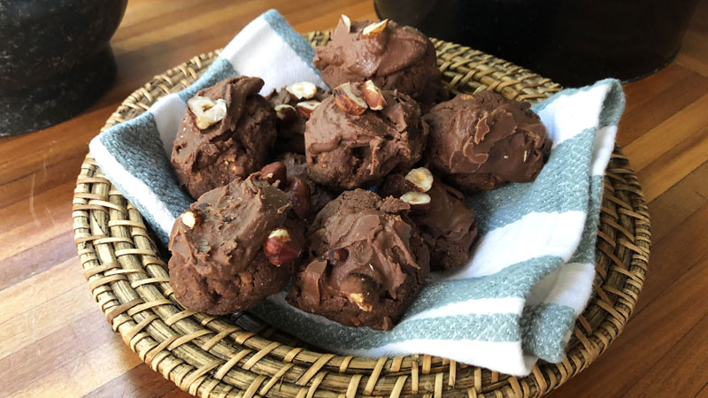 Boy Bakes Treats - Chocolate Hazelnut Cookies