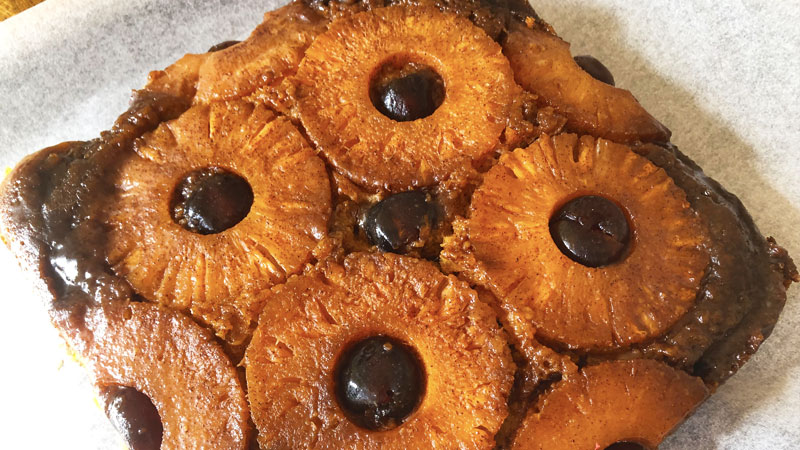 Boy Bakes Treats - Pineapple Upside-Down Cake