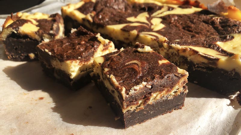 Boy Bakes Treats - Cheesecake Brownies